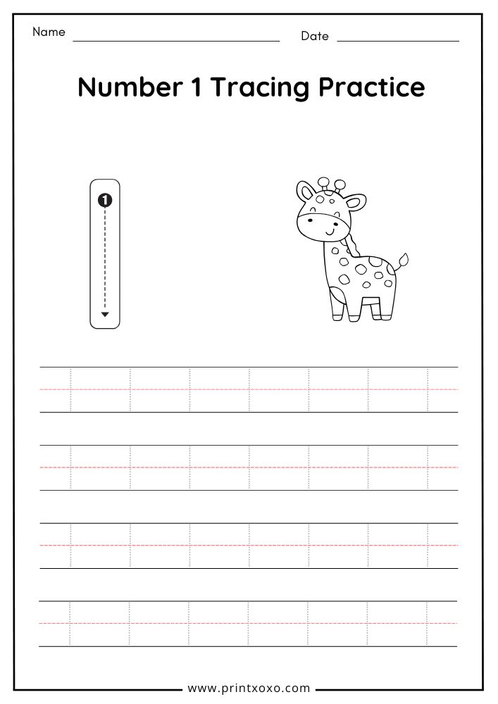 Numbers 1–10 Tracing Worksheets – Free Printable PDF for Preschool ...