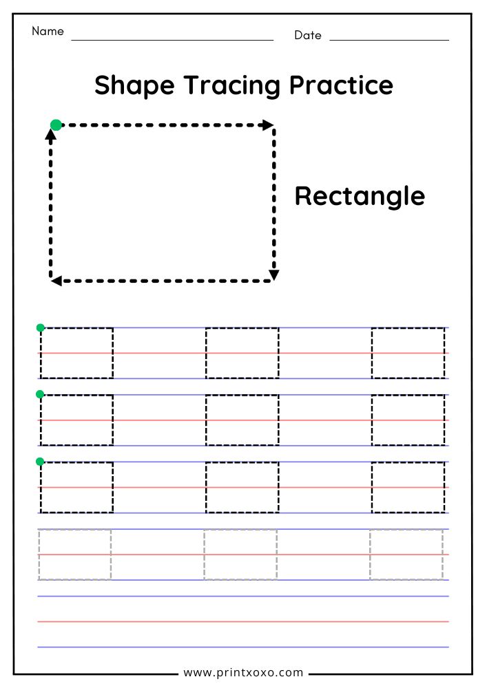 Shape Raccon Worksheet Shape Tracing Worksheets – Free Printable PDF for Preschool