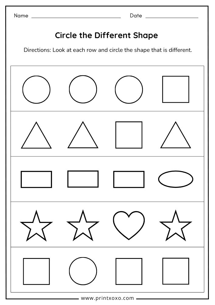 Same and Different Worksheets – Free Printable PDF for Preschool ...