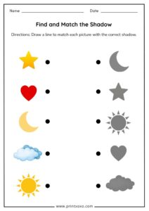 Shadow Matching Worksheets – Free Printable PDF for Preschool ...