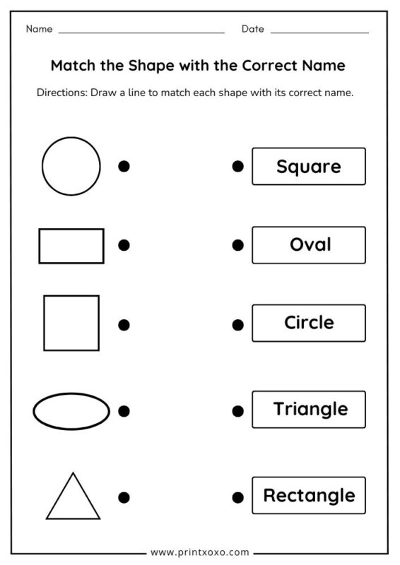 A printable school supplies matching worksheet for kids to learn common classroom items. Children match each picture with the correct school supply name, making it a helpful activity for vocabulary building and preschool learning.