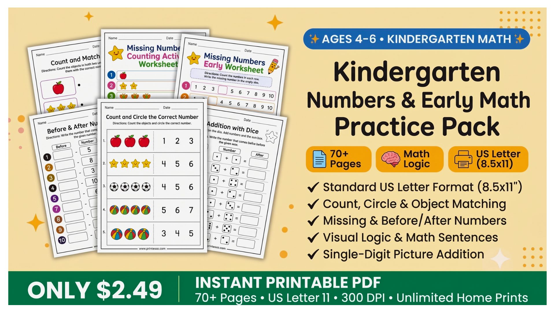 Kindergarten Math Bundle