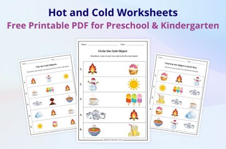hot and cold worksheets for preschool and kindergarten printable free pdf